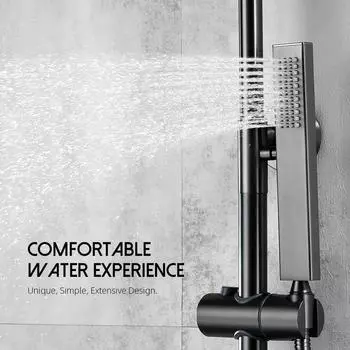 Квадратный ручной душ с высоким давлением воды для ванной комнаты, изготовленный из латуни