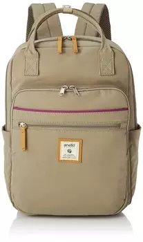 Квадратный рюкзак A4 для хранения ПК 10 карманов CINNAMON GTM0331 Серо-бежевый [Anello Grande]