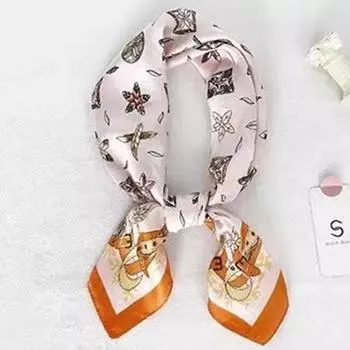 Квадратный шарф с принтом, хиджаб для женщин и девочек, атласная шелковая бандана, мусульманская повязка на голову, шейный платок, повязка на голову, платок, платок