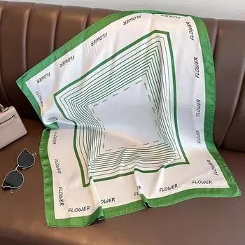 Квадратный шелковый шарф фуляр женский шейный платок с принтом женская мода повязки для волос бандана повязка на голову аксессуары 70x70cm