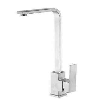 Квадратный смеситель для мойки овощей из нержавеющей стали 304, смеситель для кухонной раковины с горячей и холодной водой, квадратный смеситель для мойки овощей 304 белый