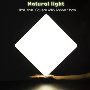 Квадратный светодиодный потолочный светильник для спальни, нейтральный белый, холодный белый, теплый белый, 48 Вт, 36 Вт, 24 Вт, 18 Вт, светодиодный потолочный светильник для комнаты
