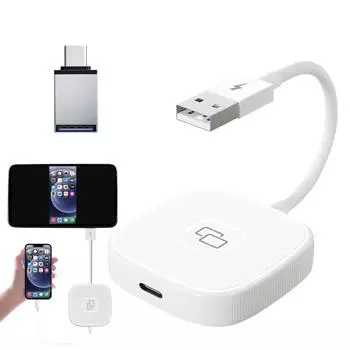 Квадратный USB-адаптер для навигационного медиаплеера, Mirrorlink, совместимый для Iphone Carplay Smart Aibox