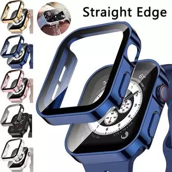 Квадратный защитный чехол для экрана водонепроницаемый чехол для часов IOS серии 9/8/7/6/5/4 40mm синий
