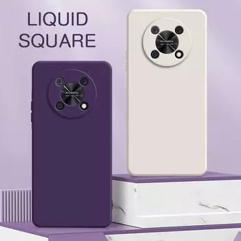 Квадратный жидкий чехол для телефона Huawei Nova Y60 Y70 Plus Y71 Y90 мягкий силиконовый защитный противоударный чехол-корпус на 360 градусов Huawei Nova Y60