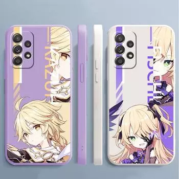 Квадратный жидкий чехол для телефона Samsung Galaxy A32 A52s A53 A42 A73 A13 A23 A33 A13 A12 A52 A72 A22 Genshin Impact People Cover Samsung A13 5G