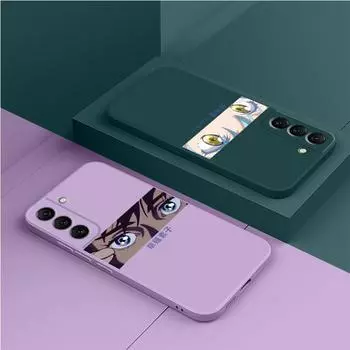 Квадратный жидкий чехол для телефона Samsung Galaxy S8 S20 Fe S22 S10e S23 Ultra S10 S9 Plus S21 5g «Атака Титанов», японский аниме-чехол Samsung S20 5G