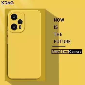 Квадратный жидкий силиконовый чехол Angel Eyes для Redmi Note 12 12R 12T Pro Plus Turbo 4G 5G Мягкий водонепроницаемый чехол для телефона Note12 12Turbo Redmi Note 12 China