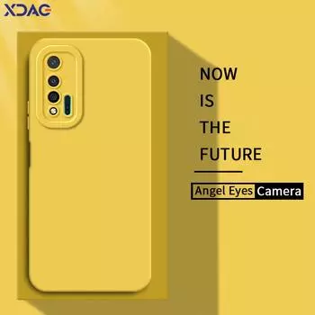 Квадратный жидкий силиконовый чехол Angel Eyes для Huawei Nova 6 SE 4G 5G Полная защитная камера Мягкий чехол для мобильного телефона Nova6 6SE Funda Huawei Nova 6 4G