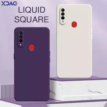 Квадратный жидкий силиконовый чехол для камеры OPPO A8 A31, защитный 360-градусный противоударный мягкий чехол для телефона OPPOA8 OPPOA31, модная сумка-корпус OPPO A8