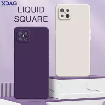 Квадратный жидкий силиконовый чехол для OPPO A92s Reno4 Reno 4Z Z 5G Camera Protective 360 противоударный мягкий чехол для телефона Аксессуары Funda OPPO A92s 5G
