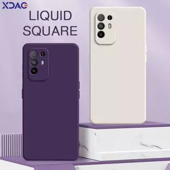 Квадратный жидкий силиконовый чехол для OPPO A94 A95 F19 Pro Plus Reno5 Z Reno 5Z 5G Camera Защитный 360 противоударный мягкий чехол для телефона OPPO A94 5G (Not 4G)