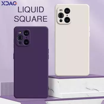 Квадратный жидкий силиконовый чехол для OPPO Find X3 Pro Neo Lite X3Pro X3Neo X3Lite 5G защитный объектив 360 противоударный мягкий чехол для телефона OPPO Find X3