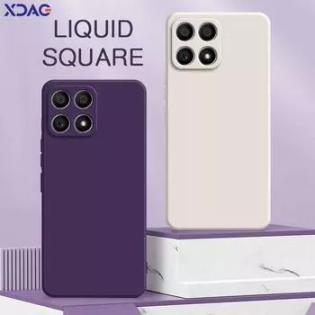 Квадратный жидкий силиконовый чехол для телефона Honor X30i 5G, мягкая полная защитная задняя крышка HonorX30i, противоударный корпус Fundas Honor X30i