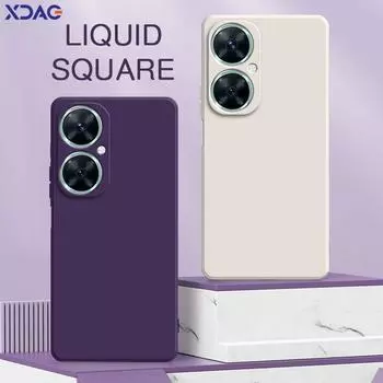 Квадратный жидкий силиконовый чехол для задней крышки Huawei Nova 11 Pro Ultra 11i мягкий защитный чехол для камеры мобильного телефона Nova11 сумки Huawei Nova 11