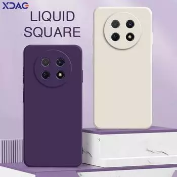 Квадратный жидкий силиконовый чехол для задней панели Huawei Nova Y91 Global Mobile Phone Cover NovaY91 Camera Защитная противоударная сумка Huawei Nova Y91