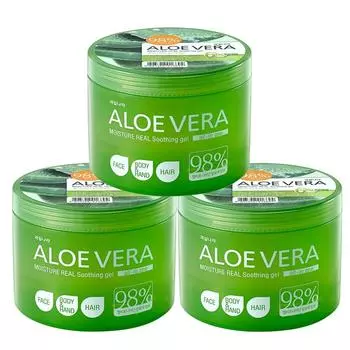 Kwailnara 98% Aloe Vera Soothing Gel 500 мл Гель алоэ, 3 шт.