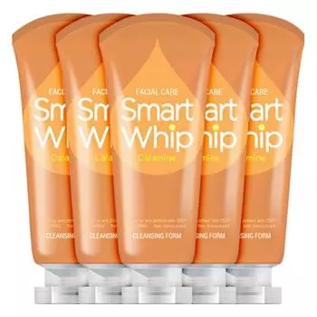 Kwalulnara Facial Care Smart Whip Collagen Cleansing Foam, 225ml, 5 pieces