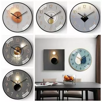 Кварцевые бесшумные часы с тихим ходом, подвесные часы, роскошные настенные часы для кухни A