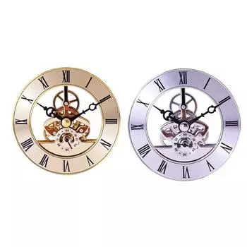 Кварцевые часы 86 мм, вставки для замены механизма, детали DIY, римские цифры серебряный