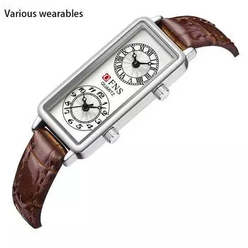 Кварцевые часы Dual Time Digital Classic Roman Scale Водонепроницаемые кварцевые часы