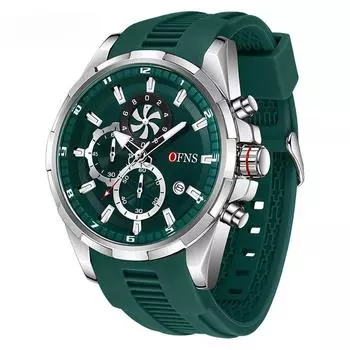 Кварцевые часы Многофункциональные шестиконтактные трехглазковые кварцевые часы-хронограф Календарь Мужские деловые часы