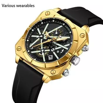 Кварцевые часы Модные классические простые полоски календарь для ногтей водонепроницаемые мужские и женские кварцевые квадратные часы