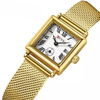 Кварцевые часы Niche Square Dial Fashioned Roman Scale Two Arrows Semi Waterproof Women Watch