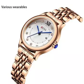 Кварцевые часы, персонализированные и модные женские легкие роскошные элегантные повседневные водонепроницаемые часы с календарем
