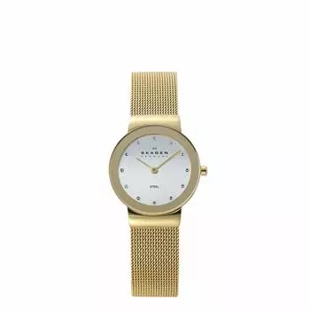 Кварцевые часы Skagen Freja 358SGGD (Скаген) Женский [элемент] золотой