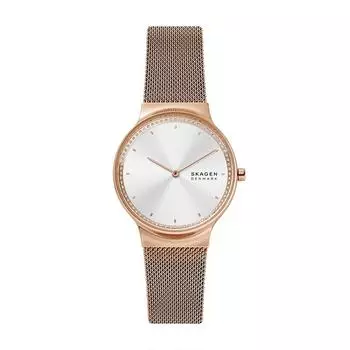 Кварцевые часы Skagen Freja с ремешком из нержавеющей стали Rose 16 для женщин, золото, (Модель SKW3020) розового золота