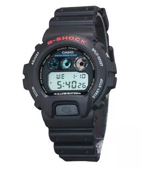 Кварцевые мужские часы Casio G-Shock Digital с полимерным ремешком DW-6900U-1 200M чёрный