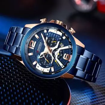 Кварцевые наручные часы из нержавеющей стали для мужчин, роскошные, с индикацией даты и недели, светящийся браслет, модные мужские часы, оригинальные часы