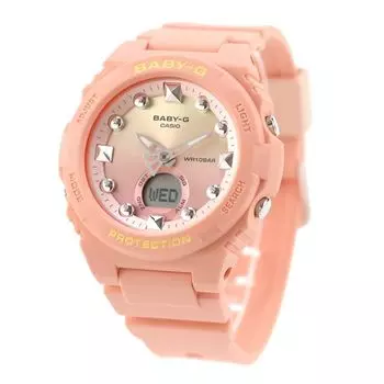 Кварцевые женские часы серии Baby [Casio G] Baby-G BGA-320 BGA-320-4A1 [Товар] розовый
