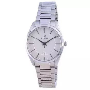 Кварцевые женские часы Westar Champagne Dial из нержавеющей стали 40213 STN 102 серебряный