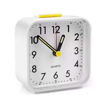 Кварцевый будильник с ночником без тиканья, бесшумные маленькие прикроватные часы Blue
