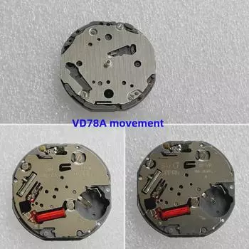Кварцевый часовой механизм VD78A с секундной стрелкой на 6 часах VD78A Executive Movement, Plate Number 4