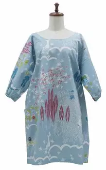 Квартальный отчет Мумины Каппоги Хлопок Здесь Саксофон Один размер подходит большинству Эластичные манжеты Большой карман в (МУМИ-ТРОЛЛЬ) Свободный крой 100% Я [Сделано в Японии]