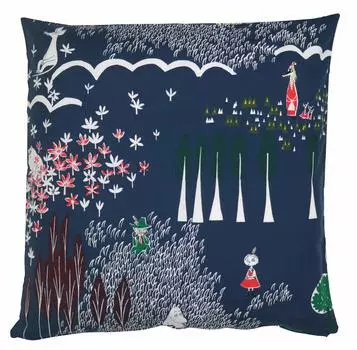 Квартальный отчет Moomin Zabuton Cover Zabuton Cover Here Navy 55 x 59 см Meisen Размер Хлопок в (МУМИ-ТРОЛЛЬ) Я примерно. 100% [Сделано в Японии]
