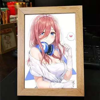 Квинтэссенция фоторамки «Пятерки» Художественное украшение для рабочего стола — Ичика, Нино, Мику, Ёцуба, Ицуки Подарок в стиле аниме/манга photo frame painting