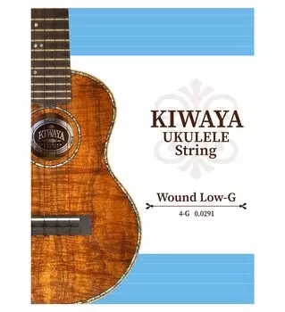 KWLG одинарная струна для укулеле, совместимая до тенора, серебро [KIWAYA] Low-G (намотанная струна, размер) (железо)
