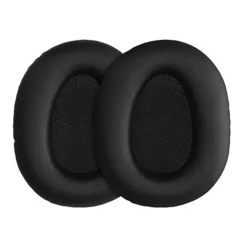 kwmobile 2x Headphone Cover Compatible with Sony Replacement Ear Pads Cushion PU Leather Black Matte WH-CH700N -