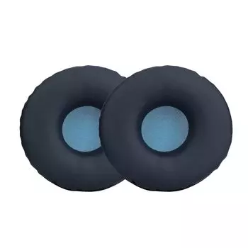 kwmobile 2x Headphone Cover Compatible with Sony Replacement Ear Pads Cushion PU Leather Navy Blue WH-XB700 -