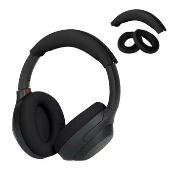 kwmobile 3x Sony Совместимый чехол Оголовье Амбушюры Пылезащитный Мягкий Силикон Черный WH-1000XM4 / WH-1000XM3 - -