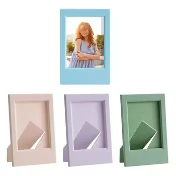 kwmobile 4x Photo Stand Фоторамка для Instax Photo Stand Instax Film Instant Camera Светло-зеленый - 9.2x6.1x0.7см Розовый/Фиолетовый/Голубой/Светло