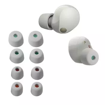 kwmobile 8x совместим с Sony WF-1000XM5 / WF-1000XM4 Сменные амбушюры - набор из 4 размеров - силиконовые накладки разных размеров