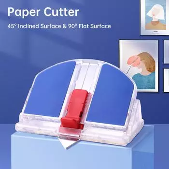 KWtriO Paper Cutter Настольный триммер для бумаги Поддержка наклонной поверхности 45 градусов или плоской поверхности 90 градусов прозрачный