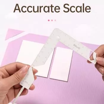 KWTRIO Руководство по изготовлению обложек книг Металлический переплетный инструмент DIY Изготовление книг Вспомогательная линейка Поддержка белый