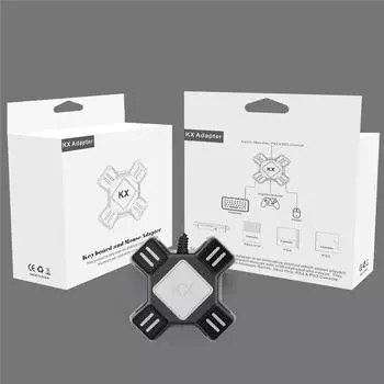 KX Converter Box для Nintendo Switch, Xbox One, PS4/PS3 — Адаптер для клавиатуры и мыши чёрный