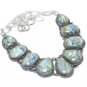 Kyanite Gemstone Handmade 925 Silver Jewelry Necklace 18 JCN484-245